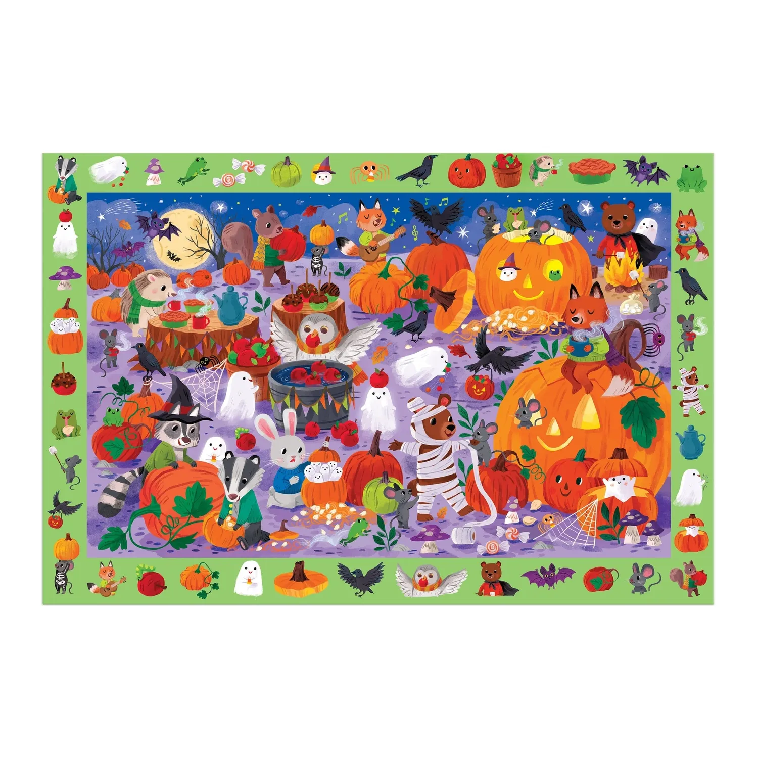 Mudpuppy Pumpkin Patch puzzle 64 piese search find Halloween