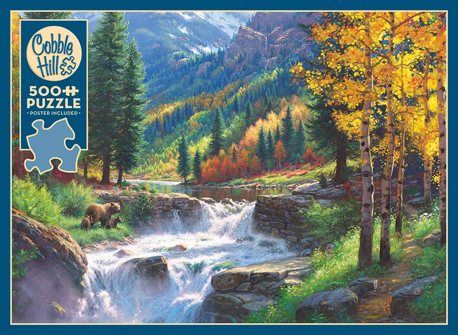 Cobble Hill Bear Falls puzzle 500 piese ursi