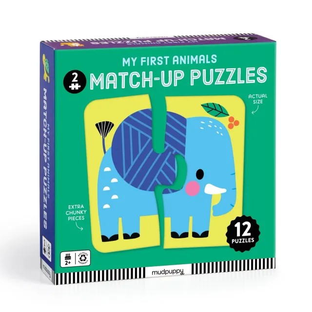 Mudpuppy My First Animals puzzle 12x2 piese 2+