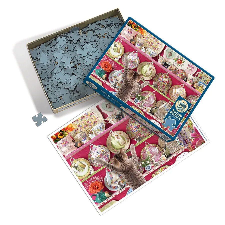 Cobble Hill High Tea High Jinks puzzle 500 piese pisici