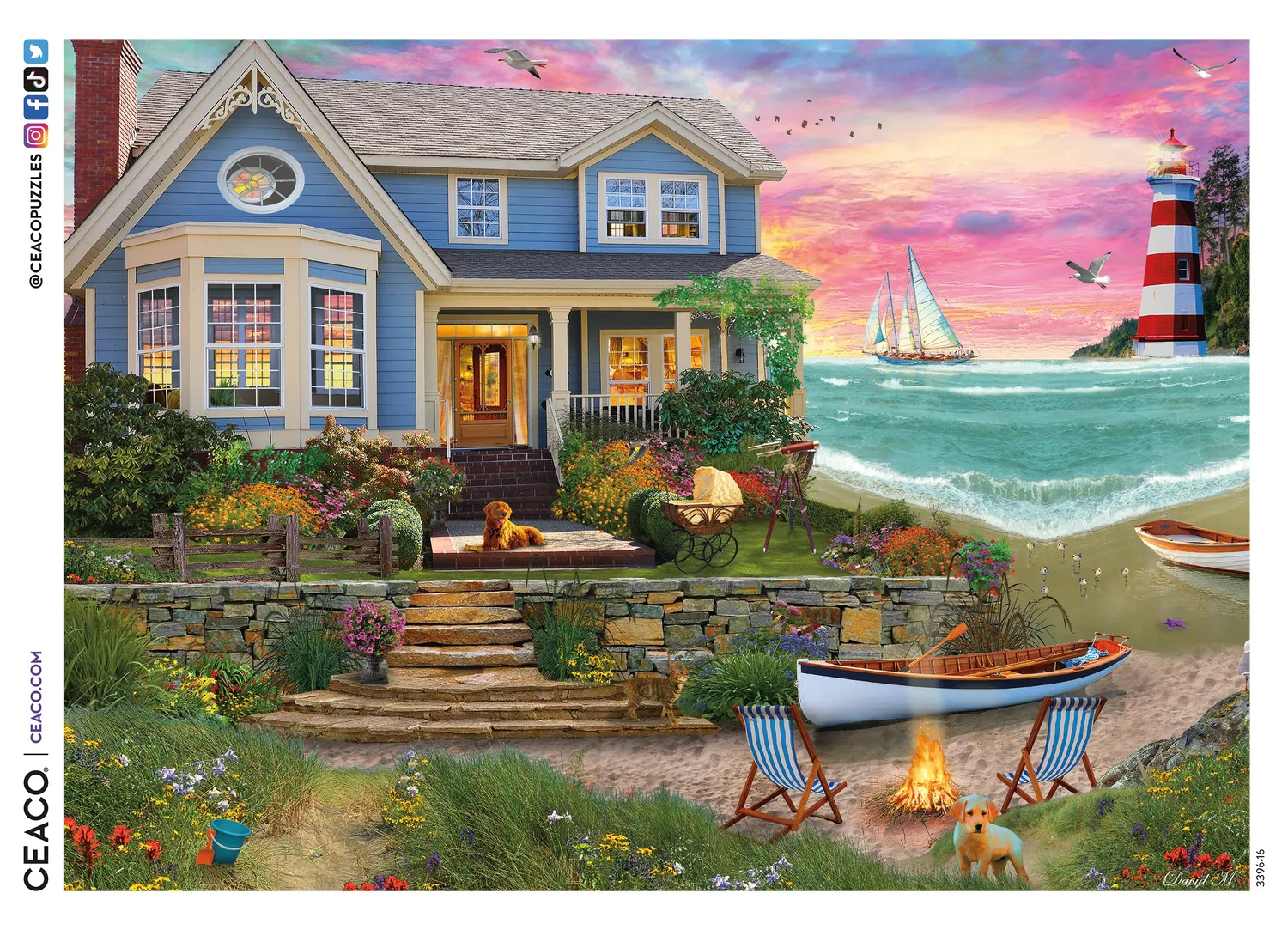 Ceaco David Maclean Heart Beach puzzle 1000 piese marin