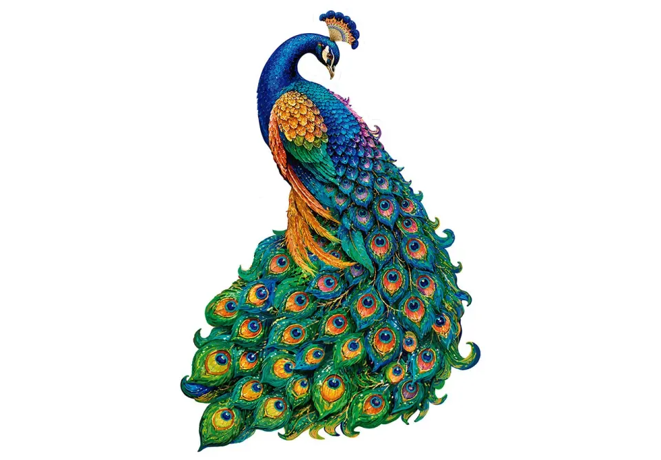 Mosaic Puzzles Feathered Majesty puzzle lemn 400 piese paun