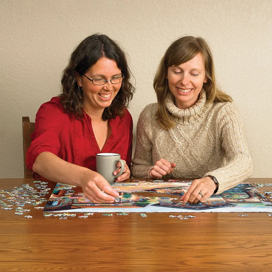 Cobble Hill Fountain on the Square puzzle 1000 piese sat