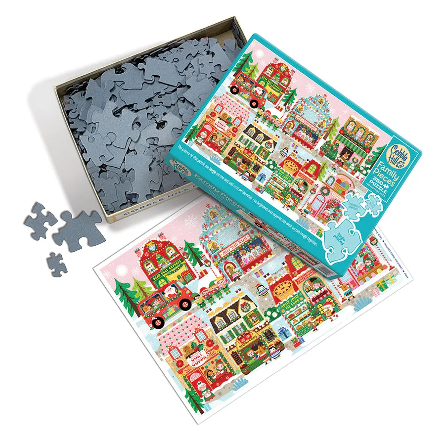 Cobble Hill Tinsel Town puzzle familie 350 piese Craciun