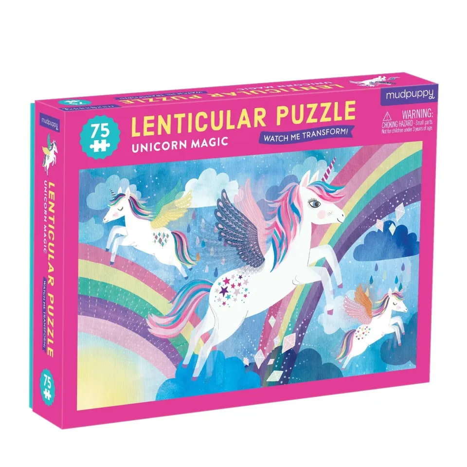 Mudpuppy Unicorn Magic puzzle lenticular 75 piese magic