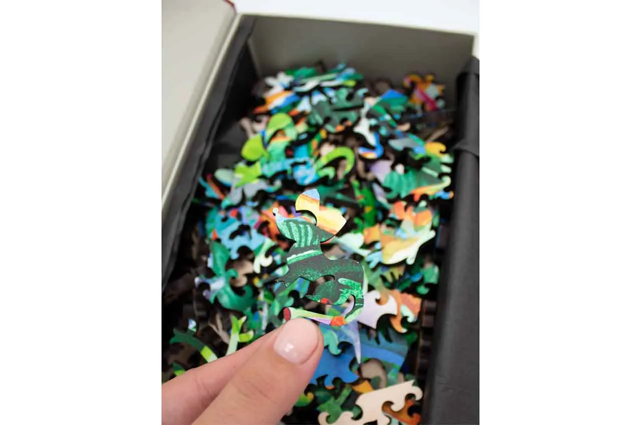 Mosaic Puzzles Ceci New York Frogs of Paradise puzzle lemn 500 piese junglă