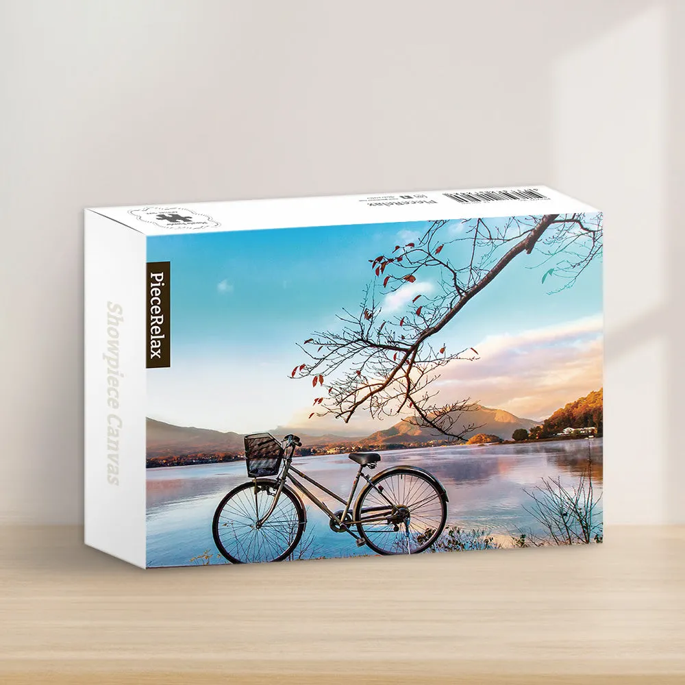 PieceRelax Puzzle Canvas Bicycle Lake HN1314 puzzle tablou lac