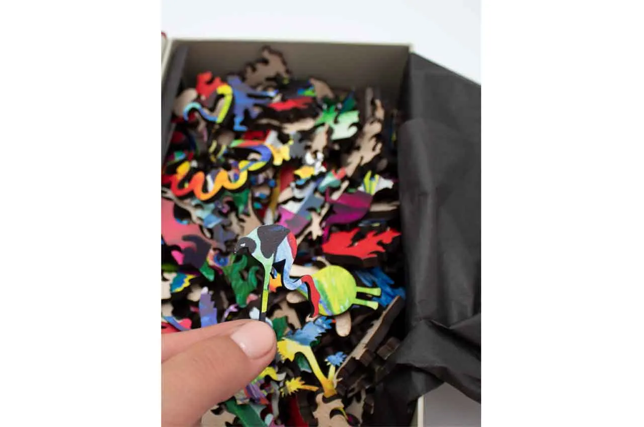 Mosaic Puzzles Exotic Birds puzzle din lemn 250 piese pasari