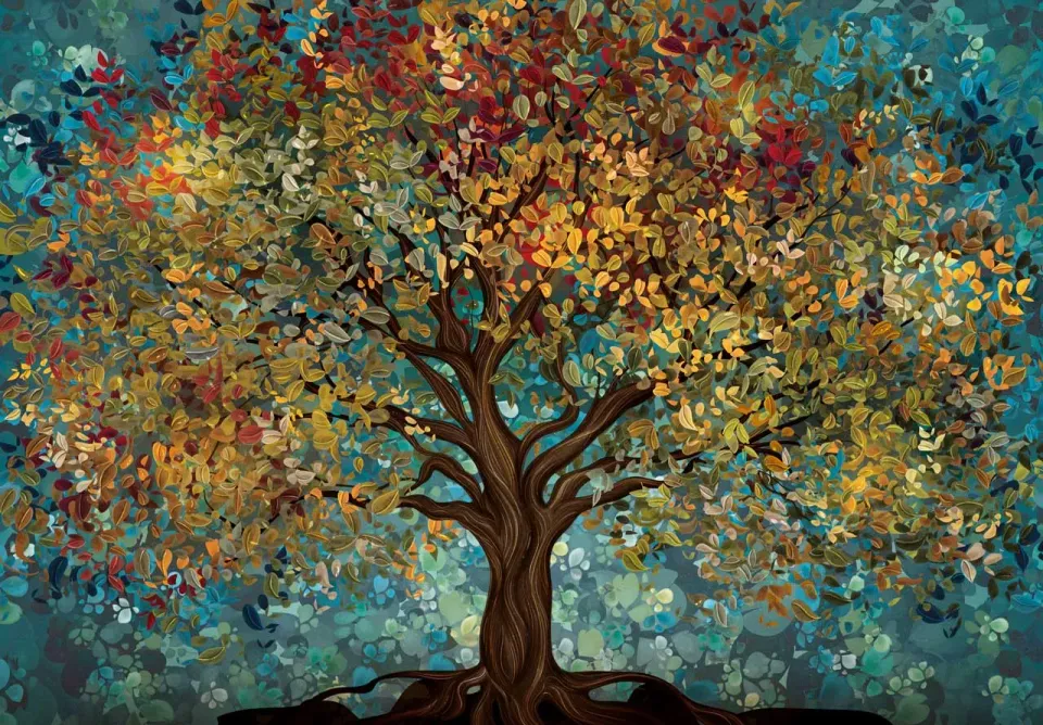 Mosaic Puzzles Autumn Tree puzzle 1000 piese lemn