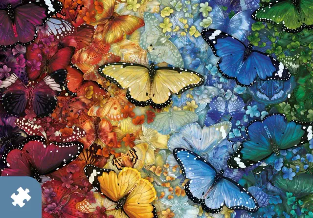 Mosaic Puzzles Butterfly Gradients puzzle carton 1000 piese fluturi