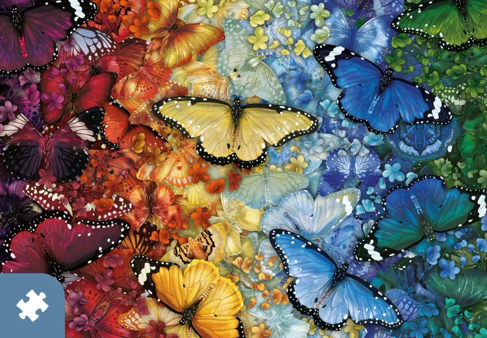 Mosaic Puzzles Butterfly Gradients puzzle carton 1000 piese fluturi