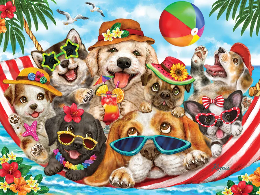 Cobble Hill Hammock Party puzzle 275 piese mari caini