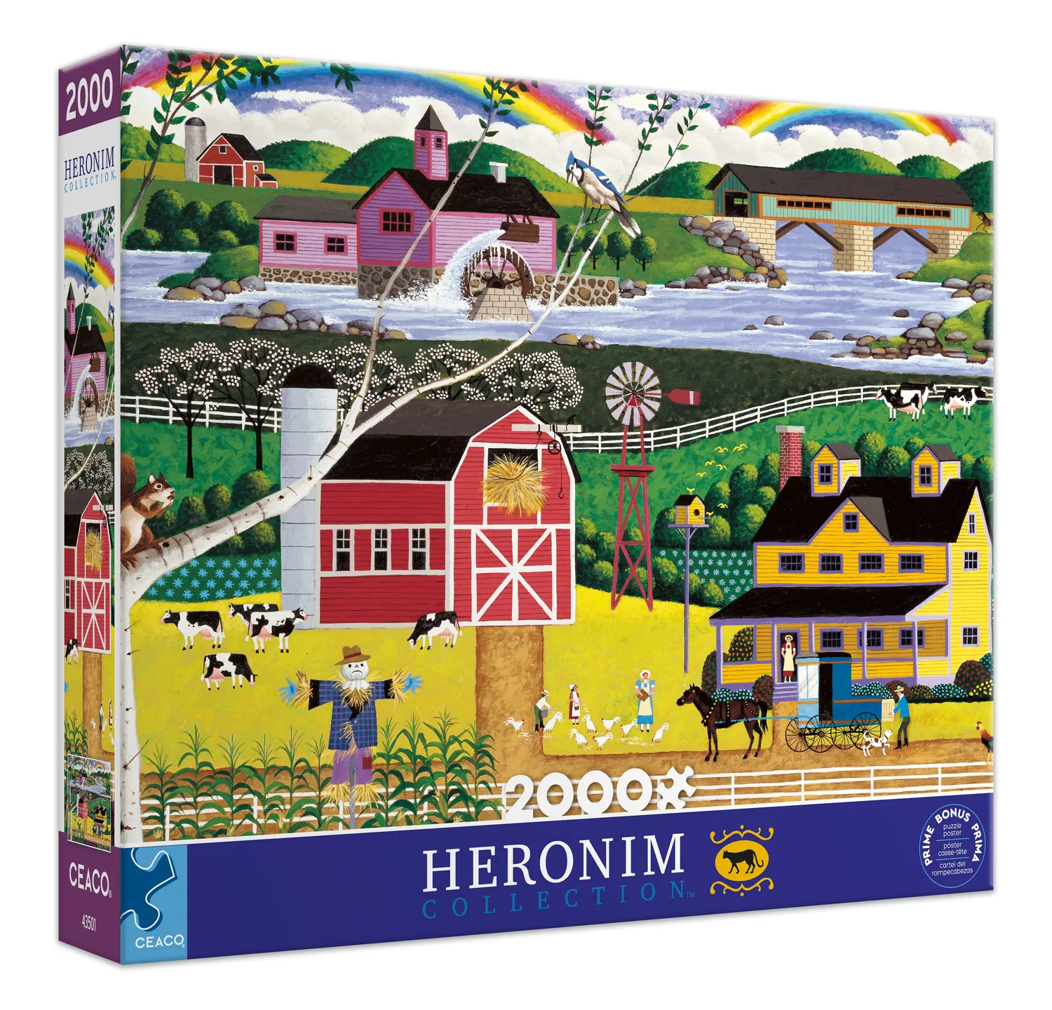 Ceaco Heronim Double Rainbow puzzle 2000 piese peisaj