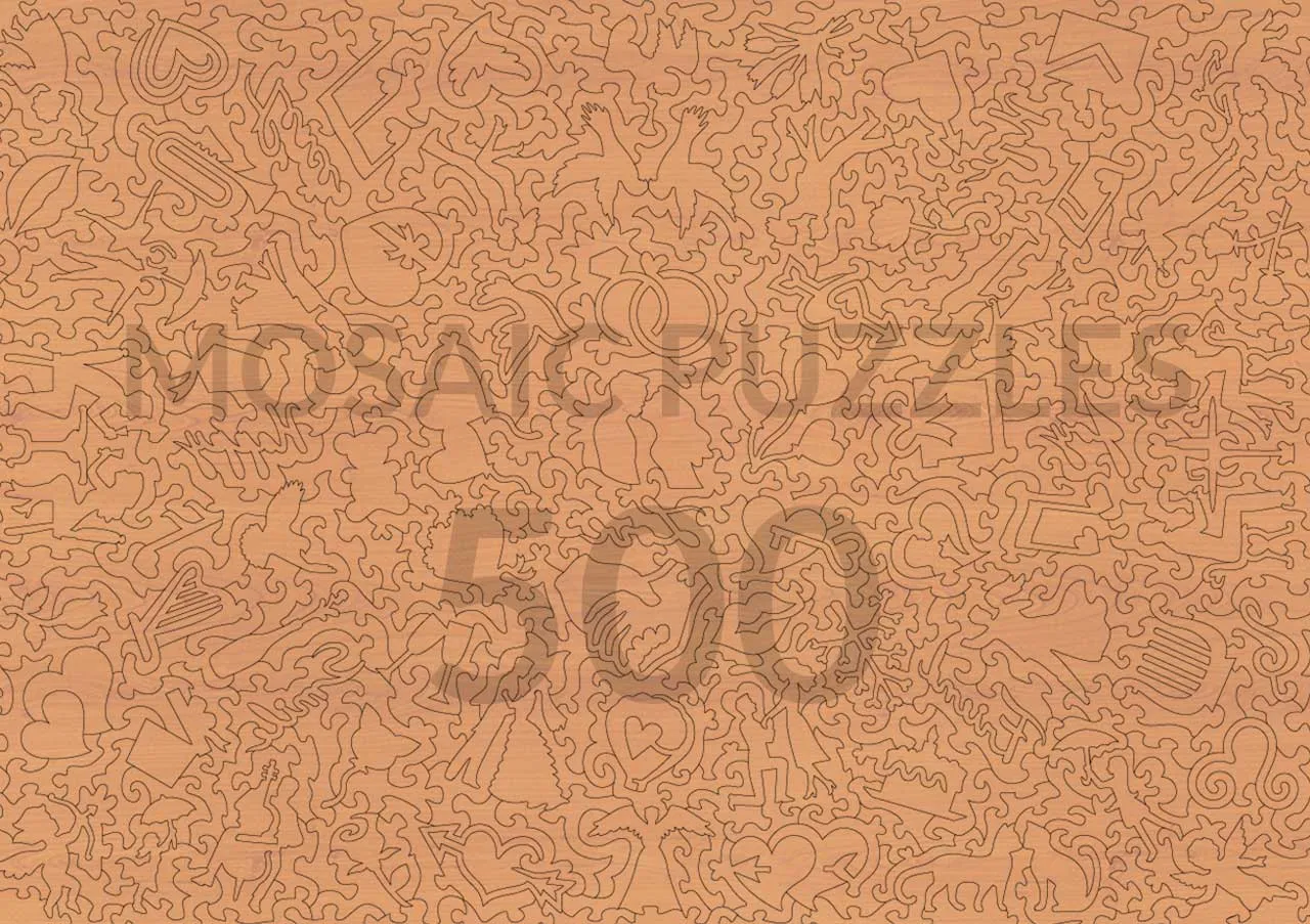 Mosaic Puzzles Farewell to Anger puzzle lemn 50 piese colorat