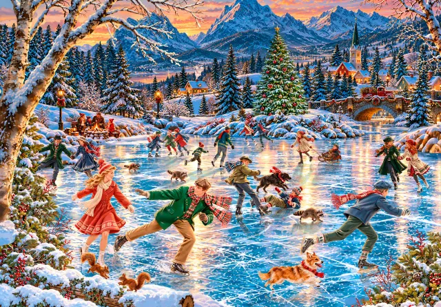Mosaic Puzzles Christmas Day Reflections puzzle 500 piese de Crăciun