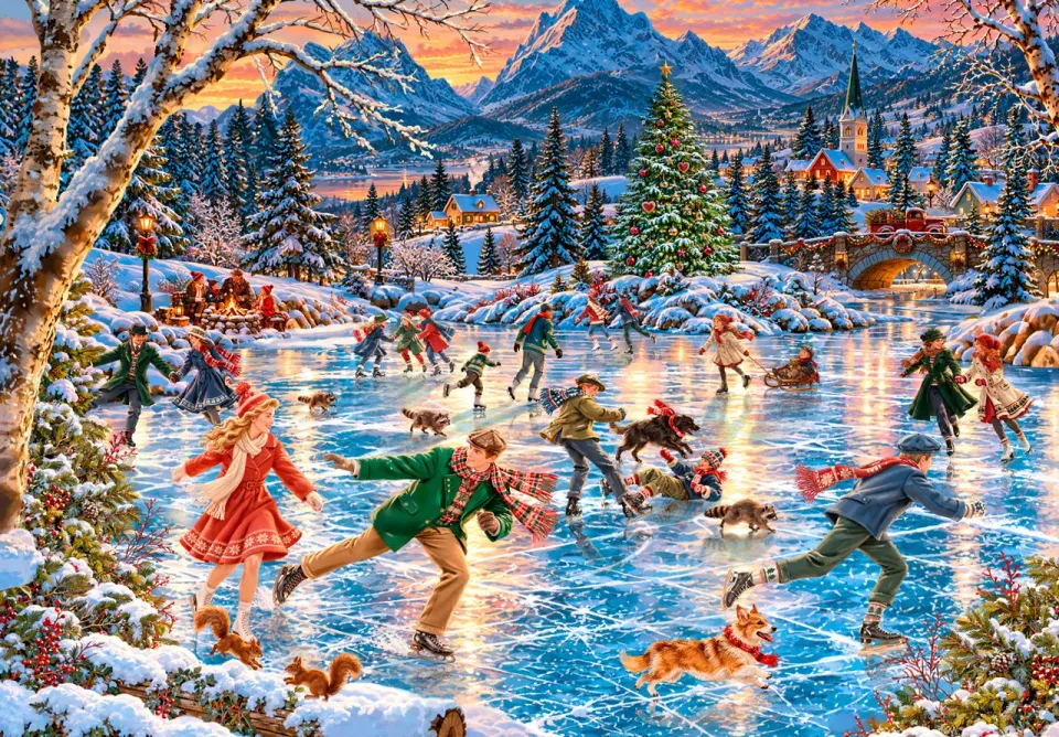 Mosaic Puzzles Christmas Day Reflections puzzle 500 piese de Crăciun