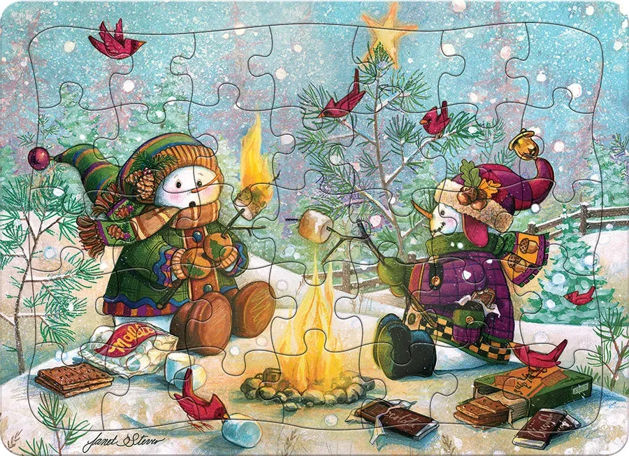 Cobble Hill S'more Snowfall puzzle tăviță 35 piese copii