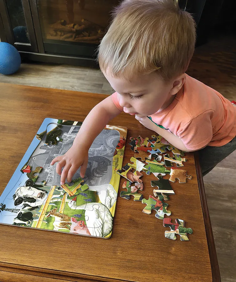 Cobble Hill Farmyard Welcome puzzle tava 35 piese ferma