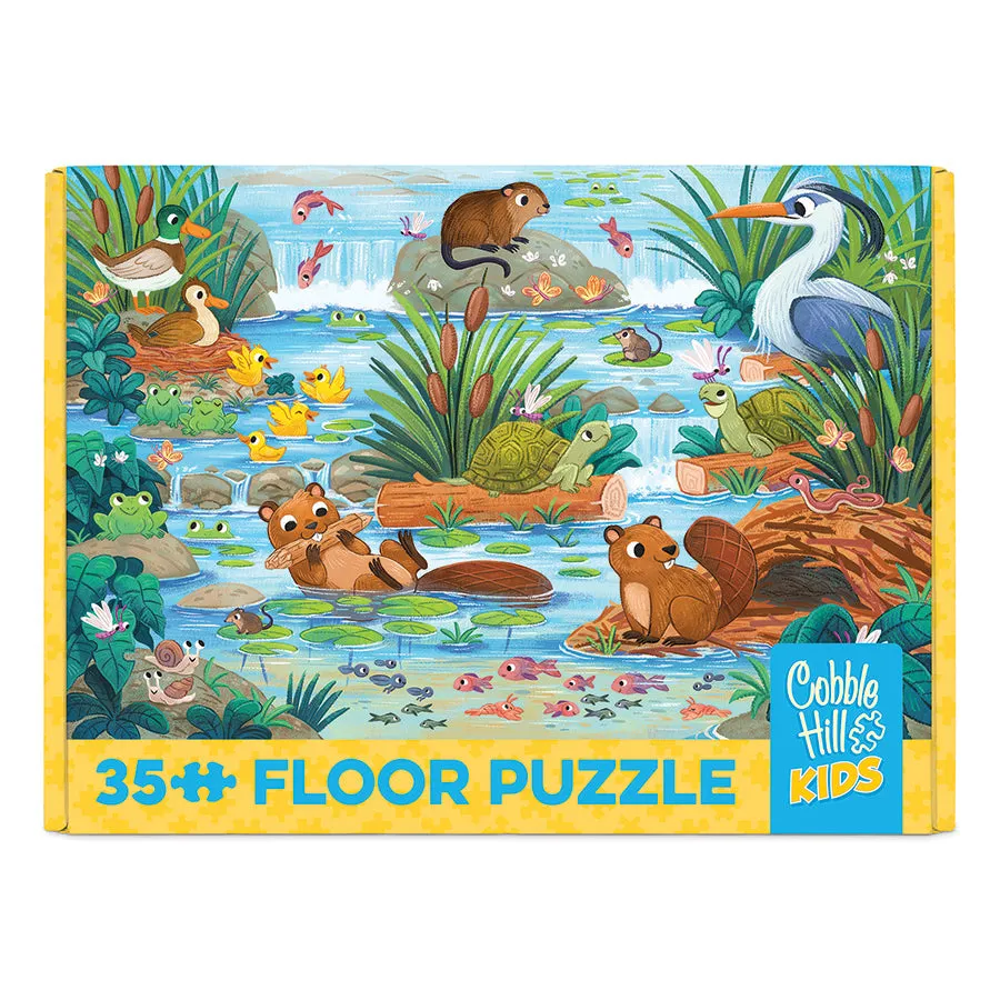 Cobble Hill Beaver and Friends puzzle podea 35 piese animale