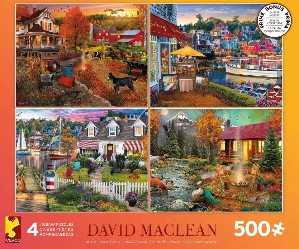 Ceaco David MacLean multipack 4 puzzle x 500 piese