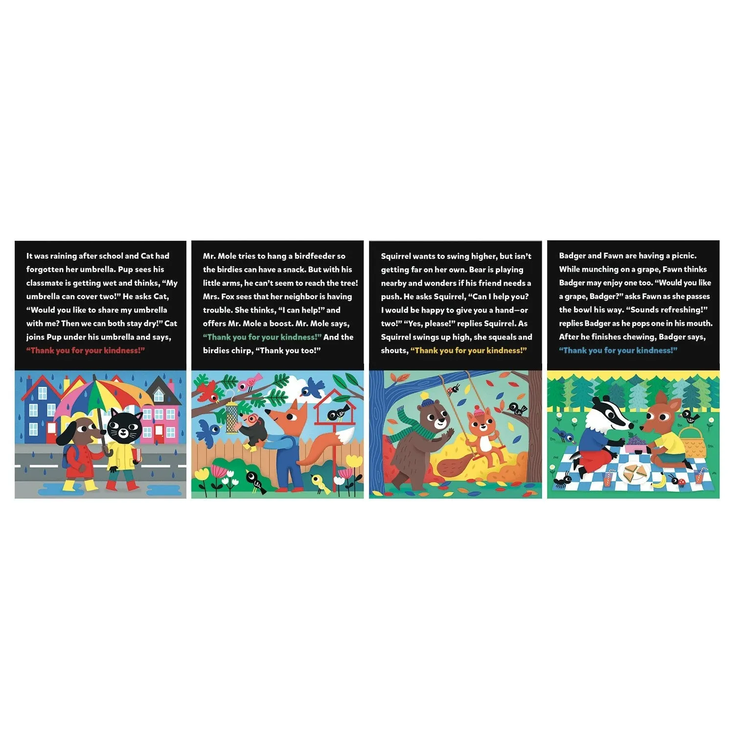 Mudpuppy Kindness puzzle progresiv 4 în 1, 12 piese