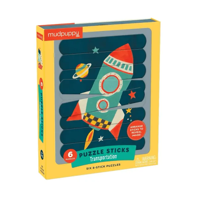 Mudpuppy Transportation puzzle bețe 24 piese 6 în 1 camioane