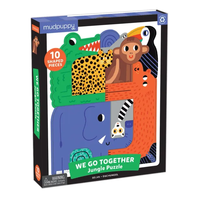 Mudpuppy Jungle We Go Together puzzle 10 piese tavita