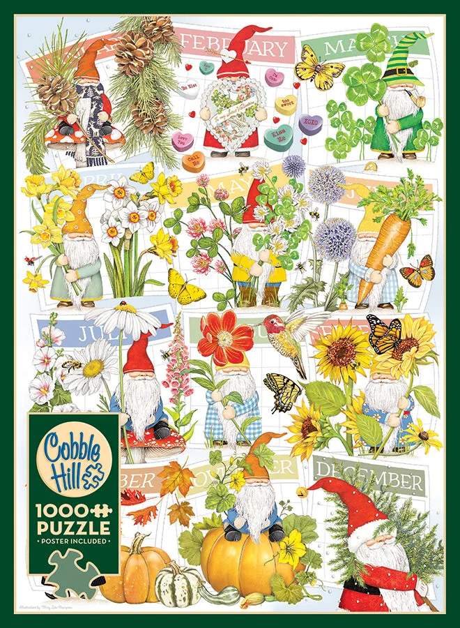Cobble Hill A Happy Gnome Life puzzle 1000 piese gnomi