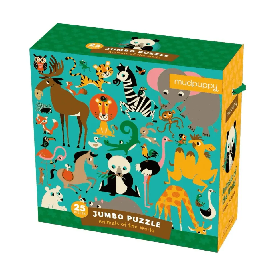 Mudpuppy Animals of the World puzzle podea 25 piese