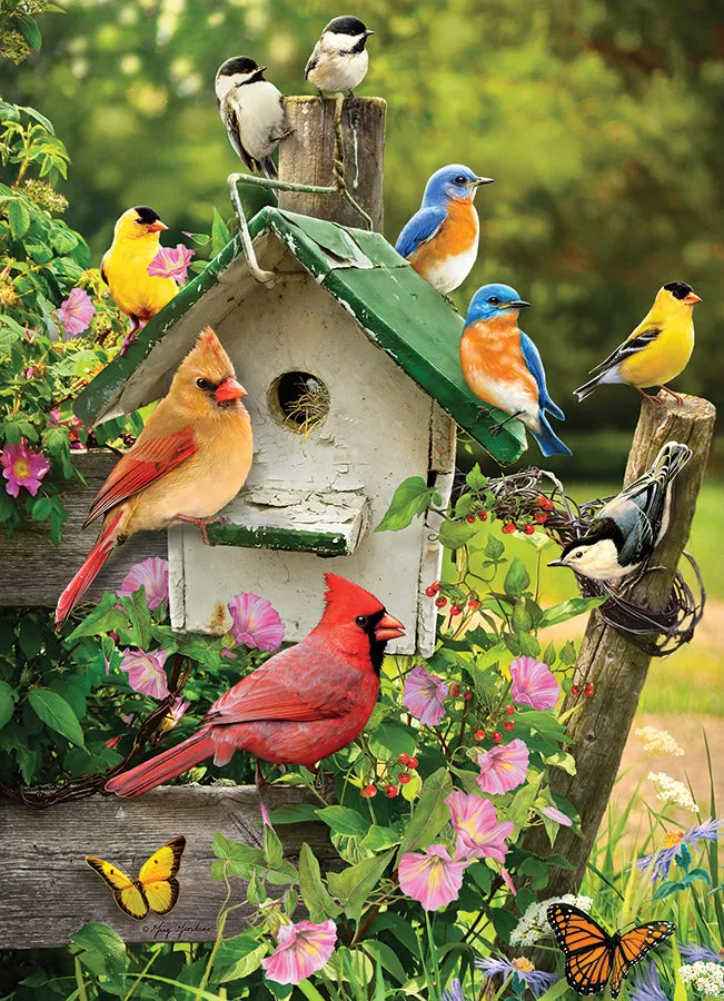 Cobble Hill Summer Birdhouse puzzle 500 piese pasari