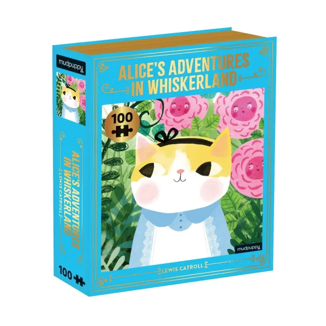 Mudpuppy Bookish Cats Alice puzzle pisici 100 piese