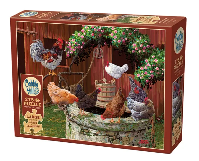 Cobble Hill The Chickens are Well puzzle 275 piese cu gaini