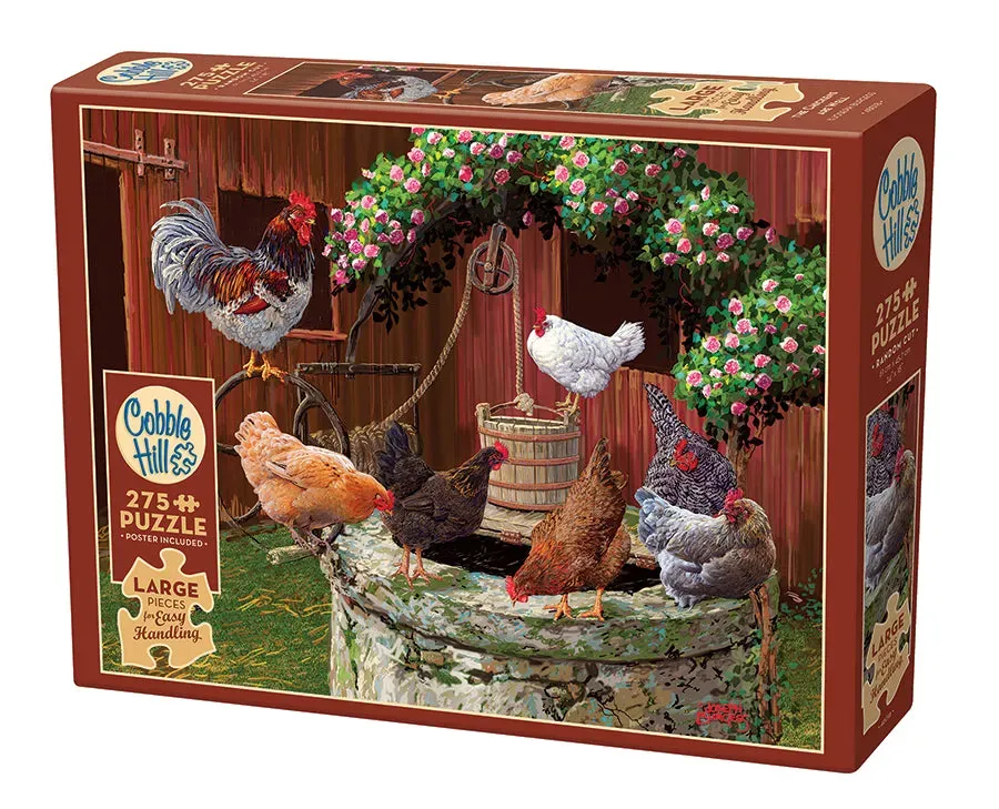 Cobble Hill The Chickens are Well puzzle 275 piese cu gaini