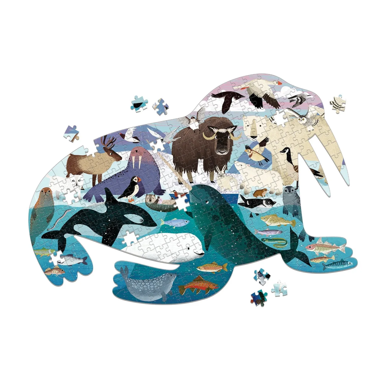 Mudpuppy Arctic Life puzzle contur 300 piese morsa