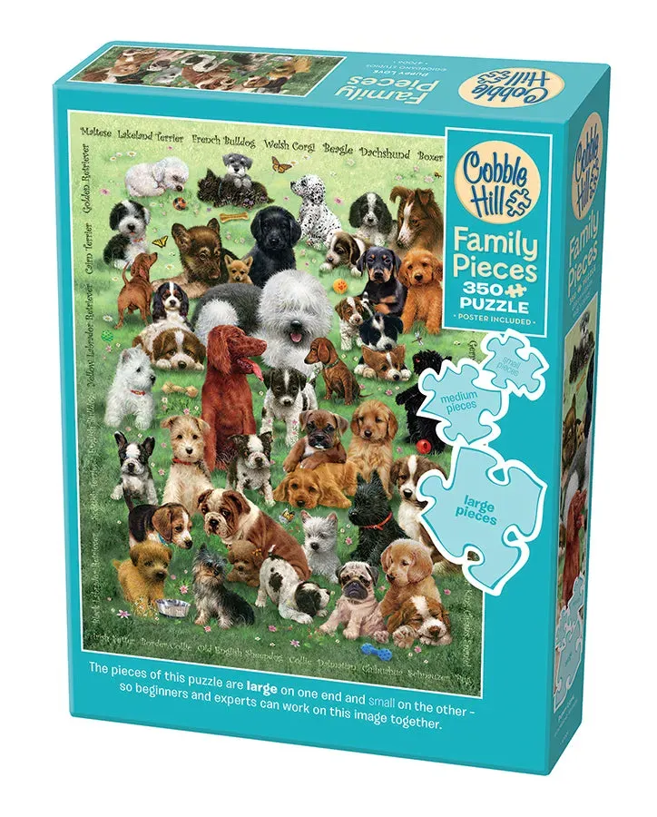 Cobble Hill Puppy Love puzzle 350 piese familie