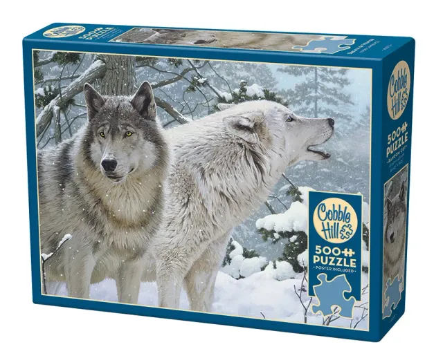 Cobble Hill Breath of Winter puzzle 500 piese lupi
