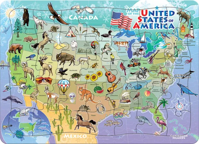 Cobble Hill USA Map puzzle tava 35 piese copii
