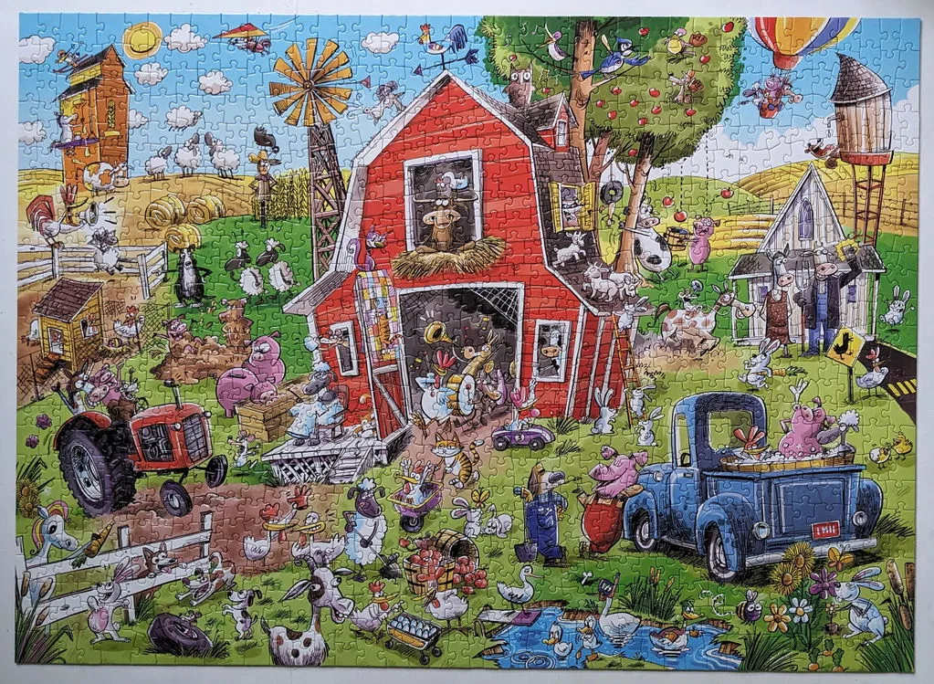 Cobble Hill DoodleTown Viking Voyage puzzle 1000 umor