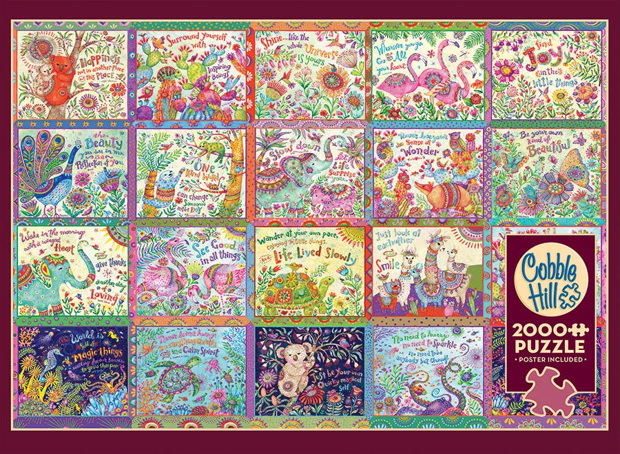 Cobble Hill Happy Thoughts puzzle 2000 piese animale