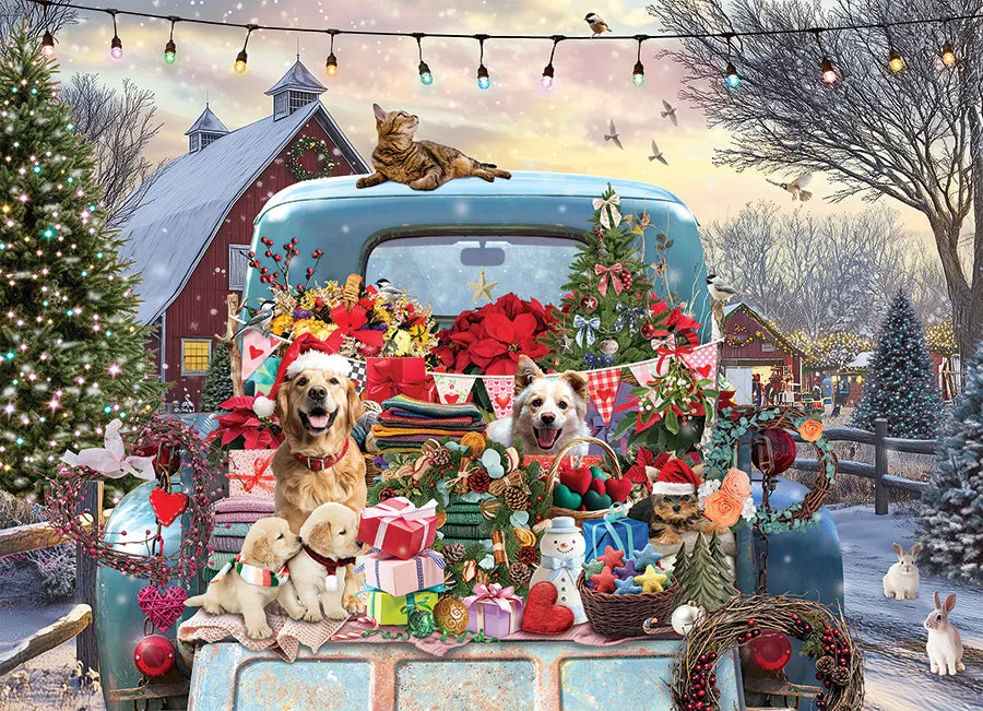 Cobble Hill Country Truck Winter 45127 puzzle 500 piese