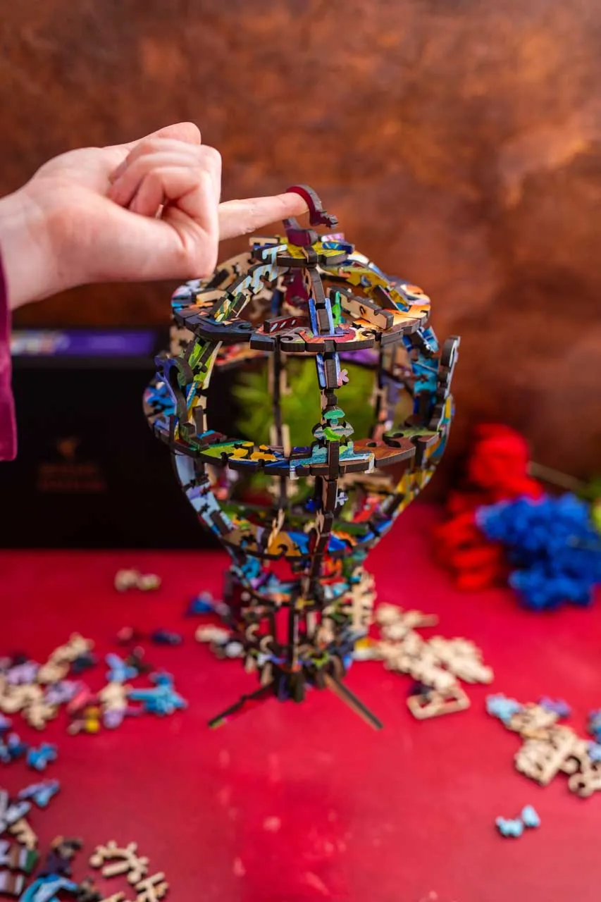 Mosaic Puzzles Aerial Circus puzzle din lemn 1000 piese 3D balon