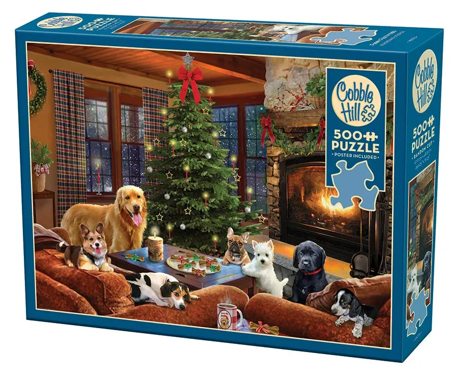 Cobble Hill Furry Festivities puzzle 500 piese Crăciun