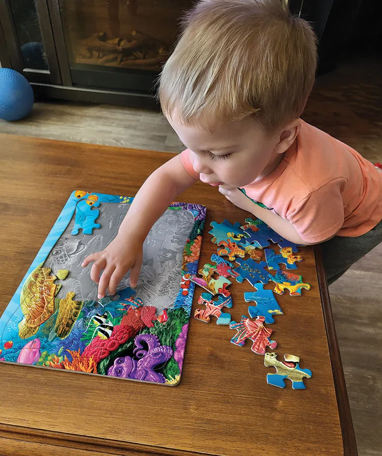 Cobble Hill Undersea Turtle puzzle 35 piese tava ocean