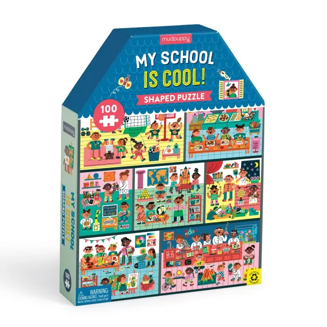 Mudpuppy My School is Cool 100 piese puzzle casa