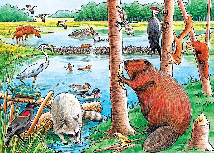 Cobble Hill The Beaver Pond puzzle tava 35 piese copii