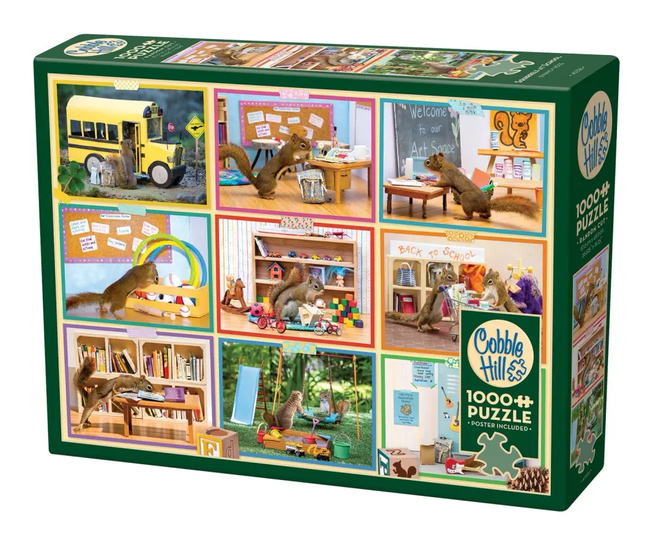 Cobble Hill Squirrels at School puzzle 1000 piese