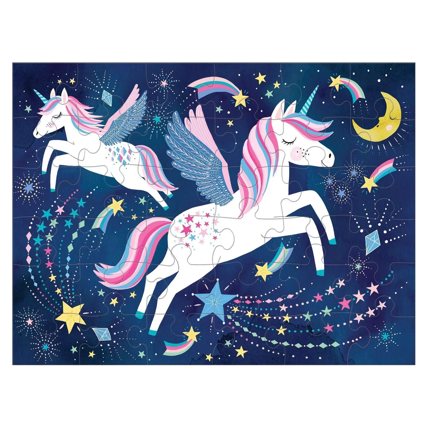 Mudpuppy Unicorn Magic puzzle de calatorie 36 piese unicorni