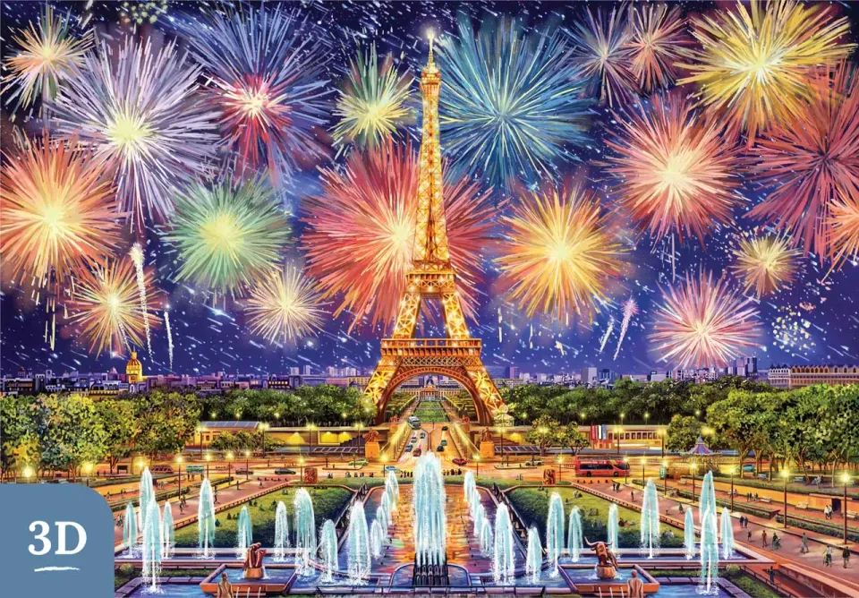 Mosaic Puzzles Parisian Celebration puzzle lemn 1000 piese 3D
