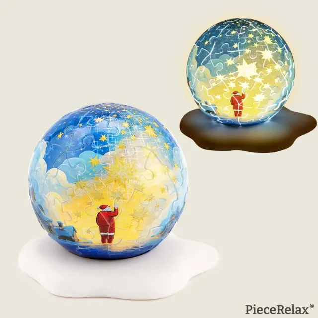 Veioza puzzle PieceRelax Winter Magic J1160 glob 7,6 cm