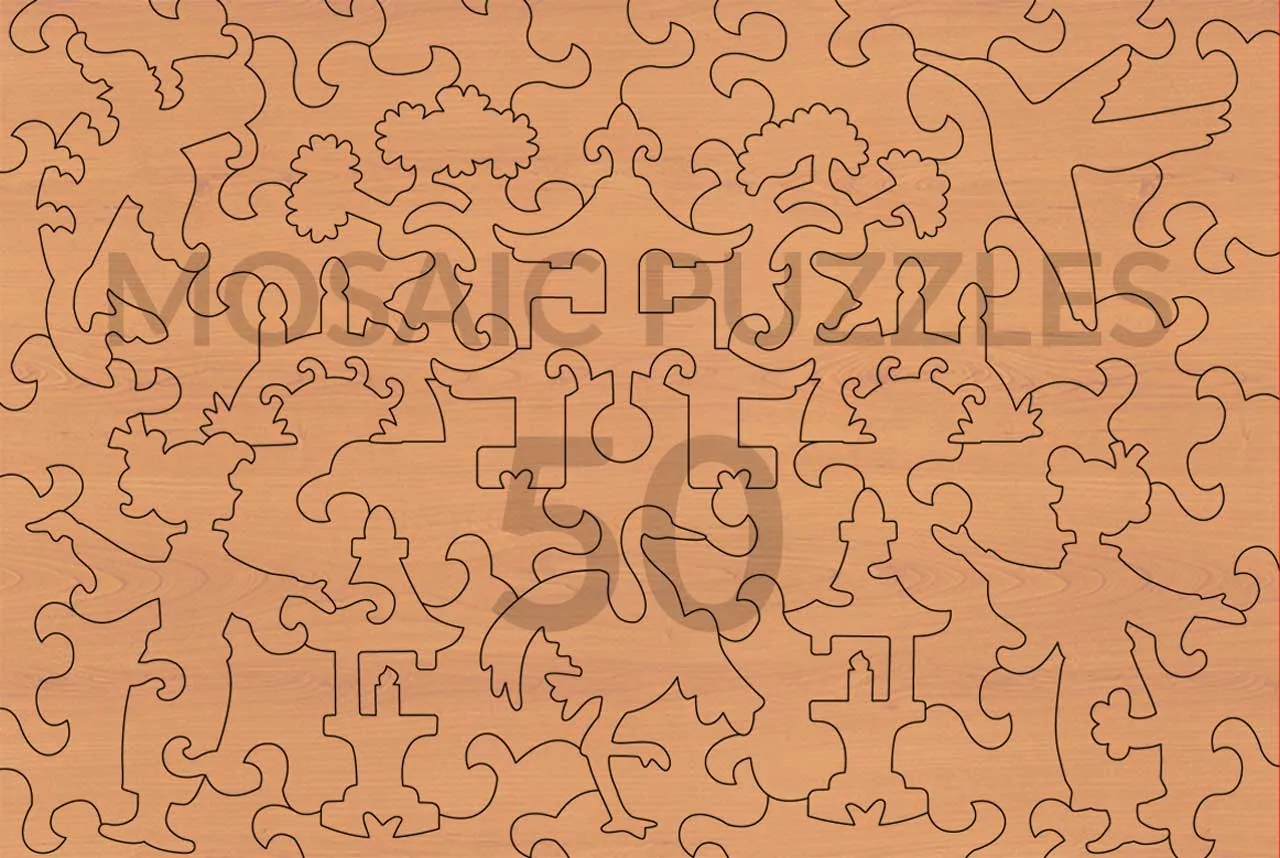 Mosaic Puzzles Temples Japanese Garden puzzle 250 piese Asia